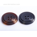 Resin buttons with good abrasion resistance